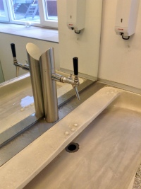the bathroom sink faucet